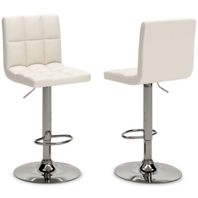 Bellatier Adjustable Height Bar Stool, Bone, large