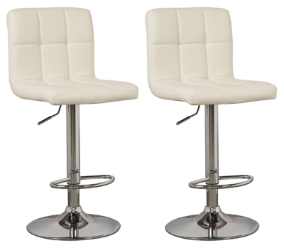 Bellatier Adjustable Height Bar Stool, Bone, large