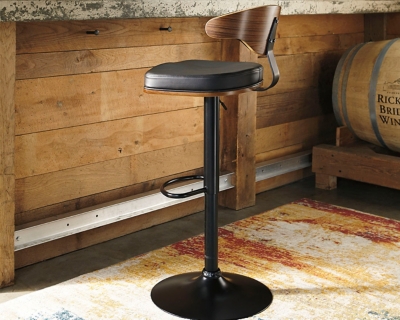 D120-330 Bellatier Adjustable Height Bar Stool with Contour sku D120-330