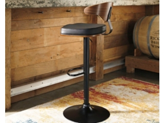 Bellatier Adjustable Height Bar Stool with Contoured Back
