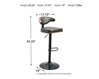 Bellatier Adjustable Height Bar Stool, , large