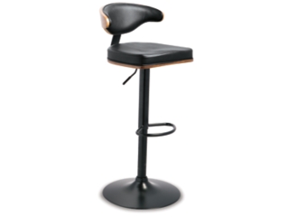 Bellatier Adjustable Height Bar Stool with Contoured Back