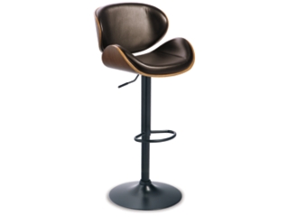 Bellatier Adjustable Height Bar Stool with Contoured Back and Seat