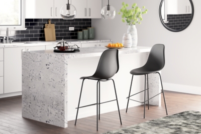 Forestead Counter Height Bar Stool, Black, rollover