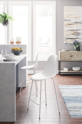 Forestead Counter Height Bar Stool, White, rollover