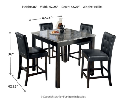 Maysville Counter Height Dining Table and 4 Bar Stools Set Ashley