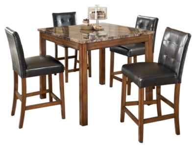 Theo Counter Height Dining Room Table And Bar Stools Set Of 5