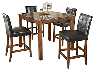 Theo Counter Height Dining Table and Bar Stools (Set of 5), , large