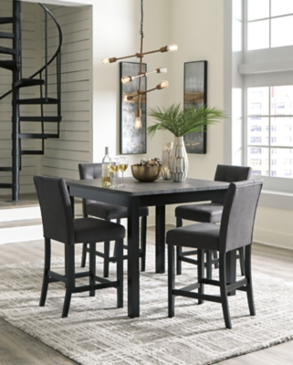 Garvine Counter Height Dining Table and Bar Stools (Set of 5), , large
