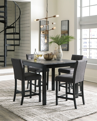 Garvine Counter Height Dining Table And Bar Stools Set Of 5 Ashley Furniture Homestore