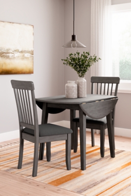 APG-D19415-3P Shullden Dining Table and 2 Chairs, Gray sku APG-D19415-3P