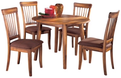 Berringer Dining Table and 4 Chairs, Rustic Brown