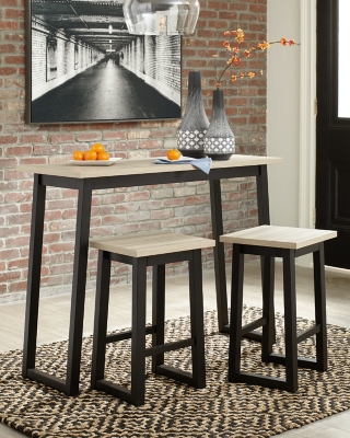 Waylowe Counter Height Dining Table and Bar Stools (Set of 3), , rollover
