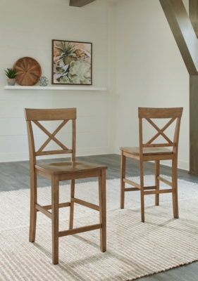 Shully Counter Height Bar Stool, Natural, rollover
