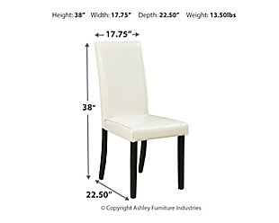 Our fresh version of the classic Parsons is updated with a sleek high back and cool faux leather upholstery. Comfortable cushioning makes it a chair you'll want to linger in long after the meal.Cushioned seat and back | Polyester/cotton upholstery | Wood frame | Assembly required | Frame with black finish | Excluded from promotional discounts and coupons | Estimated Assembly Time: 30 Minutes