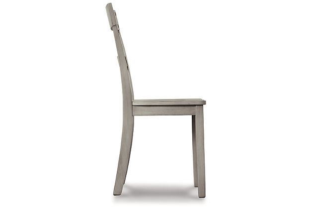 Tight budget? Tight space? You’re all set with the Loratti chair. Its clean-lined design is decidedly contemporary, while a gray wash finish serves up casual coolness.Made of wood with nail head accents | Replicated wood texture with a weathered gray finish | Tapered legs | Assembly required | Estimated Assembly Time: 30 Minutes