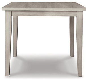 The perfect marriage of form and function, the Loratti table features the look and feel of barn wood cleverly crafted of durable melamine. Designed with today’s lifestyle in mind, its clean-lined design is decidedly contemporary, while a gray wash finish serves up casual coolness.Made of wood and engineered wood with a durable melamine top | Replicated barn wood texture with a weathered gray finish | Tapered legs | Melamine is heat and scratch resistant | Assembly required | Estimated Assembly Time: 15 Minutes