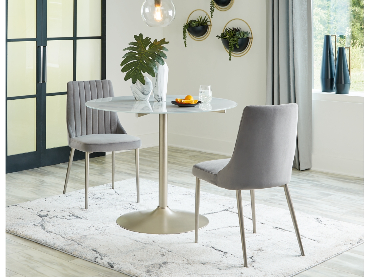 Ashley glass dining table hotsell