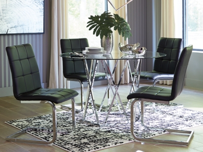 Madanere Round Glass Top Dining Table | Ashley