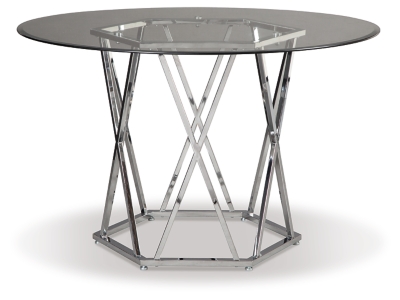 Madanere Round Glass Top Dining Table Ashley