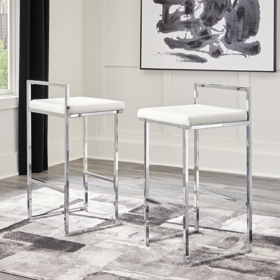 D275-730 Madanere Bar Height Bar Stool with Upholstered Sea sku D275-730