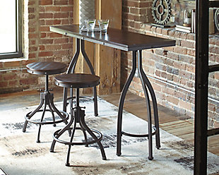 Odium Counter Height Dining Table and Bar Stools (Set of 3), , rollover