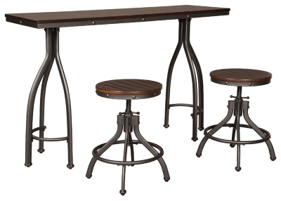 Odium Counter Height Dining Table and Bar Stools (Set of 3), , large