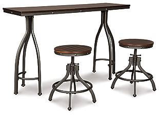 Odium Counter Height Dining Table and Bar Stools (Set of 3), , large