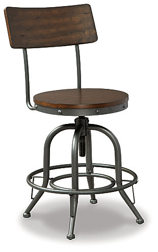 Odium Counter Height Bar Stool Ashley, Rustic Industrial Counter Height Stools