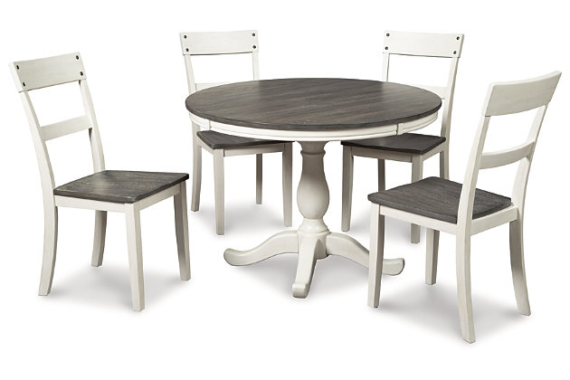 Nelling Dining Table And 4 Chairs Set, Casual Dining Table And Chair Sets