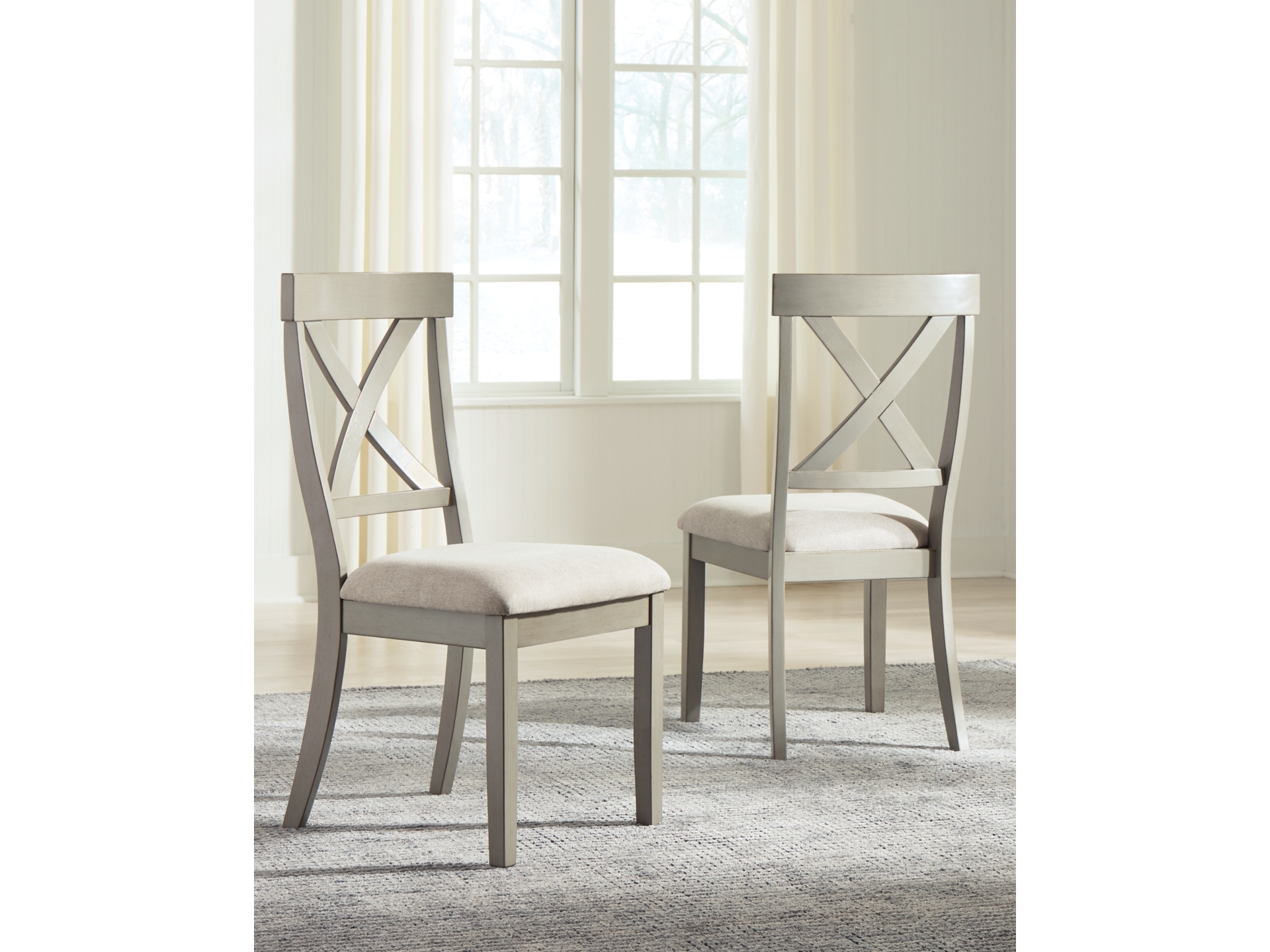 Image 3 of Parellen Dining Table and 6 Chairs Grey 