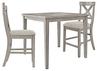 Parellen Counter Height Dining Table and 2 Barstools, , large