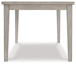 Bring a relaxed yet refined sense of good taste to a space with the Parellen dining room table. Clean-lined frame sports a gray finish that’s so easy on the eyes. Topped by a durable melamine surface, this table’s an easy-living alternative to traditional wood tables. And with the look of reclaimed barn wood, this table is an inspired choice for modern farmhouse living.Made of engineered wood | Tabletop made of melamine with a replicated barn wood effect | Dining table with tapered legs and a gray finish | Seats up to 6 | Assembly required | Estimated Assembly Time: 15 Minutes