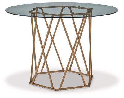 Wynora Round Glass Top Dining Table Ashley