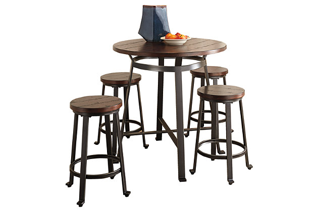 Challiman Counter Height Dining Table, Ashley Furniture Signature Design Challiman Bar Stools