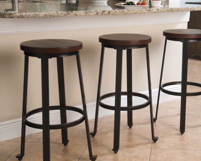 Ashley furniture bar stools with backs hot sale