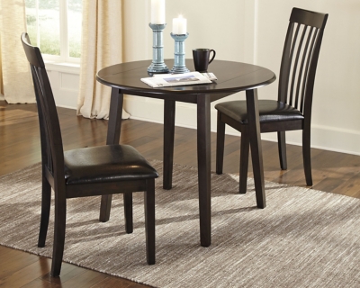 Hammis Dining Table and 2 Chairs, Dark Brown