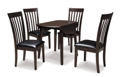 APG-D310-154 Hammis Dining Table and 4 Chairs, Dark Brown sku APG-D310-154