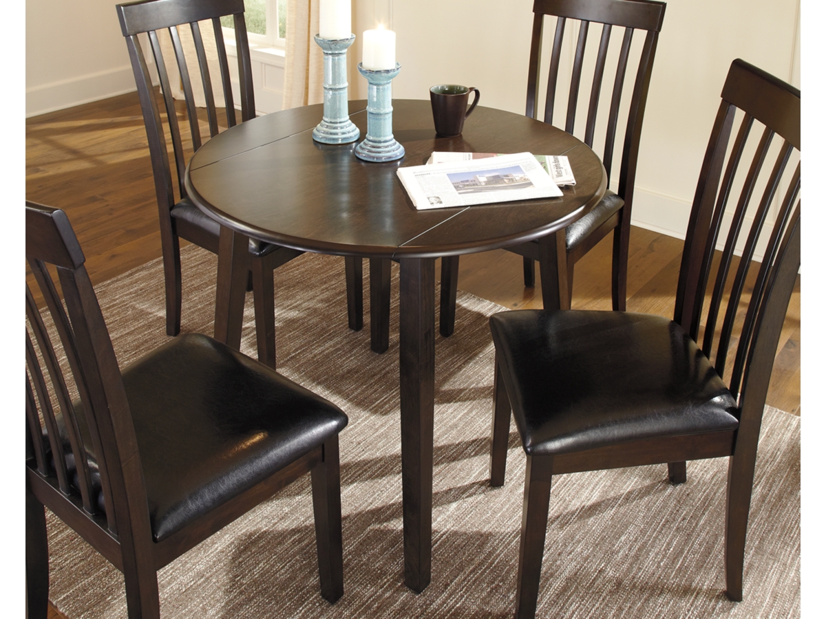 Hammis Drop Leaf Table - Dark Brown - (D310-15)