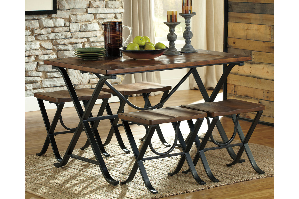 Freimore Dining Table And Stools Set Of 5 Ashley Furniture Homestore