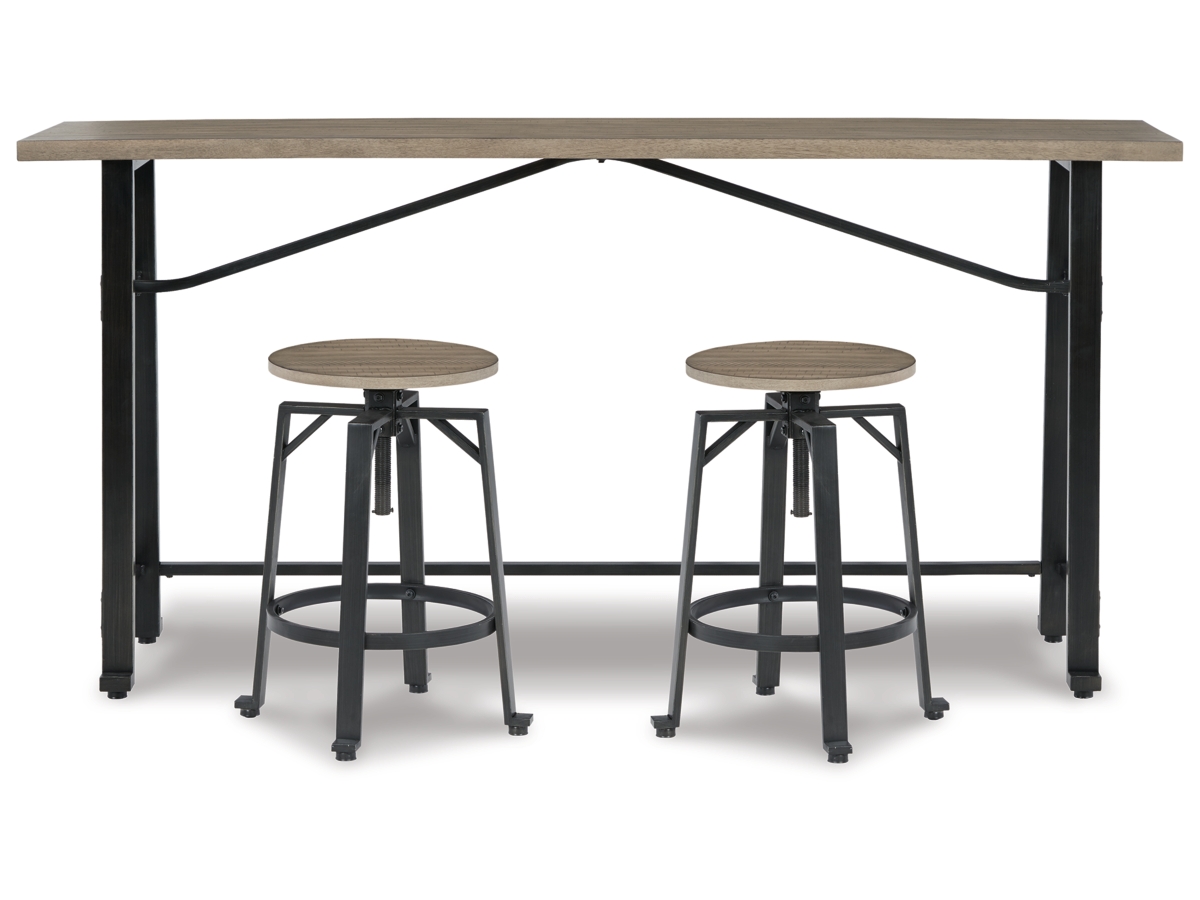 Lesterton Counter Height Table - Light Brown/Black - (D334-52) Lesterton Counter Height Table - Light Brown/Black - (D334-52)