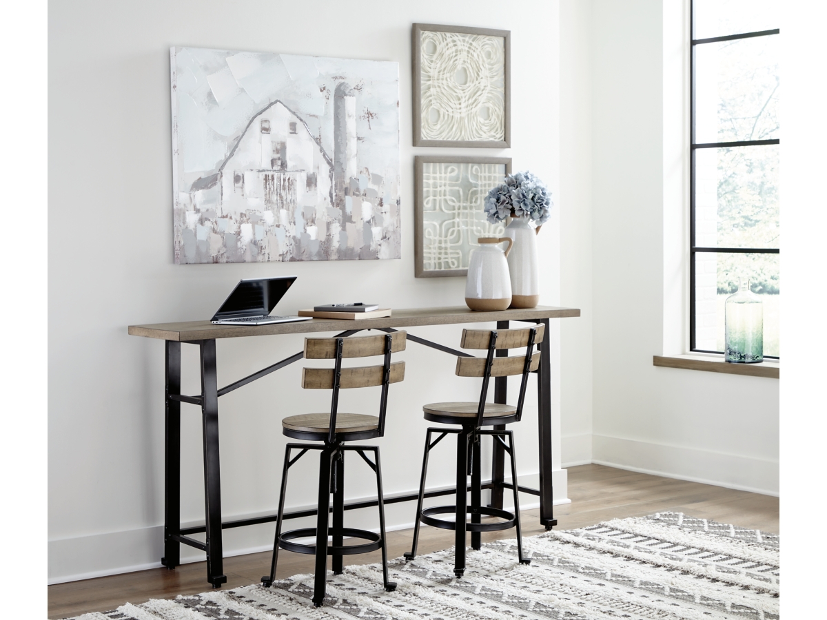 Lesterton Counter Height Table - Light Brown/Black - (D334-52)