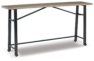 Lesterton Long Counter Table, Light Brown/Black, large