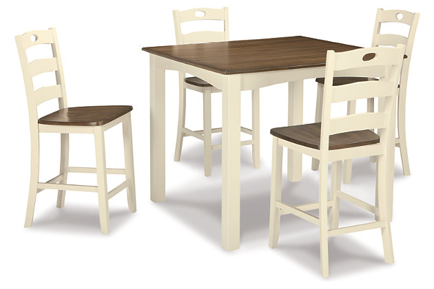 Woodanville Counter Height Dining Room Table And Bar Stools Set