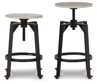 Karisslyn Counter Height Stool, Whitewash/Black, large