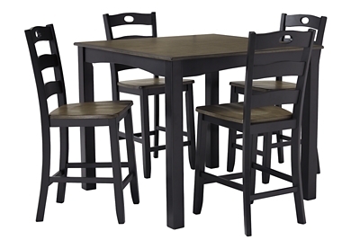 Froshburg Counter Height Dining Table and Bar Stools (Set of 5), , large