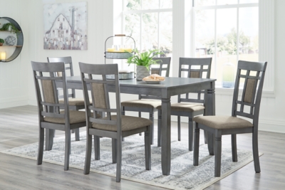 Jayemyer Dining Table and Chairs (Set of 7), , rollover