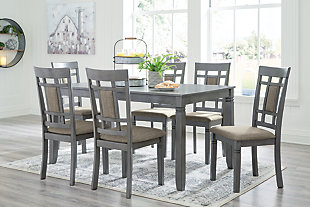 Jayemyer Dining Table and Chairs (Set of 7), , rollover