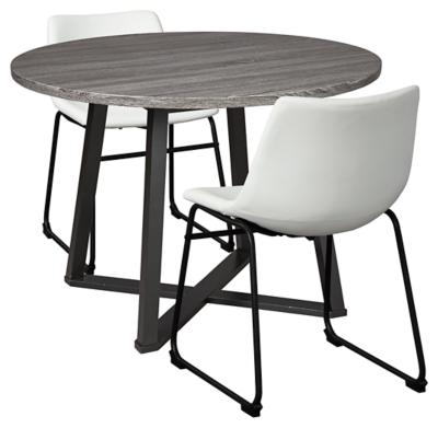 APG-D372A162 Centiar Dining Table and 2 Chairs, White sku APG-D372A162