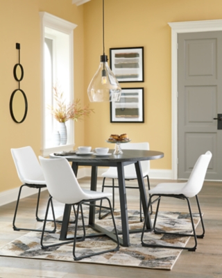 Centiar Dining Table and 4 Chairs, White, rollover